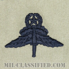 自由降下章 (マスター) （Military Freefall Parachutist Badge, HALO, Jumpmaster）[ABU/パッチ]の画像