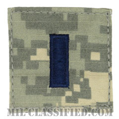 中尉（First Lieutenant (1LT)）[UCP（ACU）/空軍階級章/ブルー刺繍/ベルクロ付パッチ]画像
