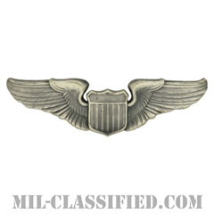 航空機操縦士章 (パイロット)（Air Force Pilot Badge）[カラー/燻し銀/バッジ]画像