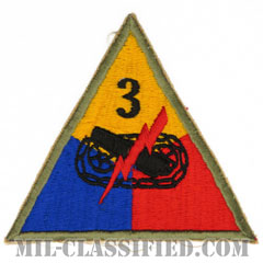 第3機甲師団（3rd Armored Division）[カラー/カットエッジ/パッチ/レプリカ]画像