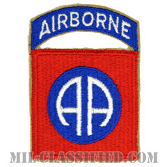第82空挺師団（82nd Airborne Division）[カラー/カットエッジ/エアボーンタブ付ワンピースタイプ/パッチ/レプリカ]の画像