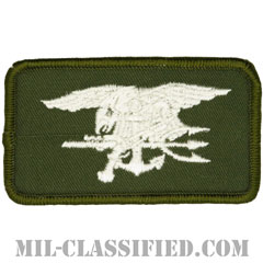 海軍・特殊戦章下士官用（Special Warfare (SEAL)）[カラー（シルバー）/メロウエッジ/パッチ/レプリカ]の画像
