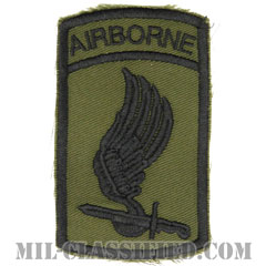 第173空挺旅団（173rd Airborne Brigade）[サブデュード/カットエッジ/エアボーンタブ付ワンピースタイプ/パッチ/レプリカ]の画像