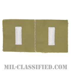 中尉（First Lieutenant (1LT)）[カラー/カーキ生地/ペア（2枚1組）/パッチ/レプリカ]の画像