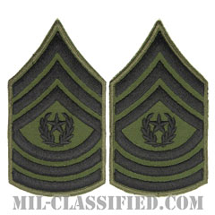 最先任上級曹長（Command Sergeant Major (CSM)）[サブデュード/カットエッジ/ペア（2枚1組）/パッチ/レプリカ]の画像