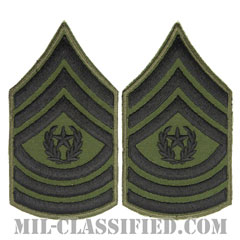 最先任上級曹長（Command Sergeant Major (CSM)）[サブデュード/カットエッジ/ペア（2枚1組）/パッチ/レプリカ]画像
