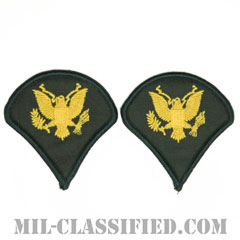 特技兵（Specialist (SPC)）[カラー（グリーン）/メロウエッジ/階級章（男性用）/パッチ/ペア（2枚1組）]の画像