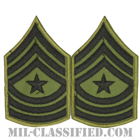 上級曹長（Sergeant Major (SGM)）[サブデュード（カーキ縁）/カットエッジ/階級章/パッチ/ペア（2枚1組）]画像