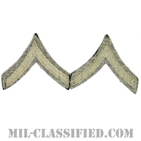 一等兵（Private First Class (PFC)）[ウール・フェルト生地刺繍タイプ/階級章（1942-1948）/パッチ/ペア（2枚1組）]画像