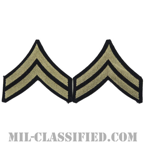 伍長（Corporal (CPL)）[機械織りタイプ/階級章（1942-1948）/パッチ/ペア（2枚1組）]画像