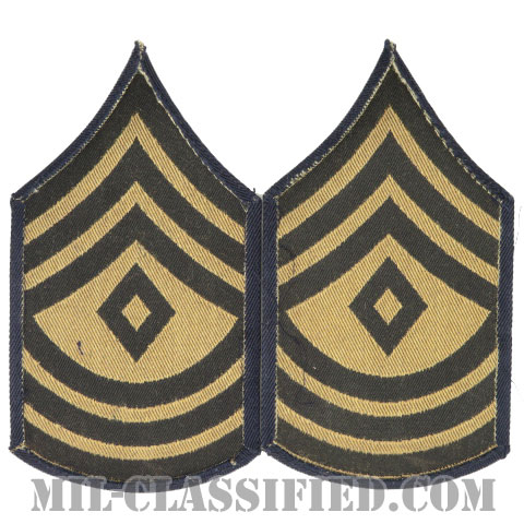 先任曹長（First Sergeant）[機械織りタイプ/階級章（1942-1948）/パッチ/ペア（2枚1組）]画像