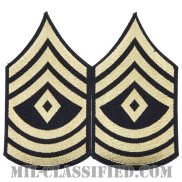 先任曹長（First Sergeant）[機械織りタイプ/階級章（1942-1948）/パッチ/ペア（2枚1組）]画像