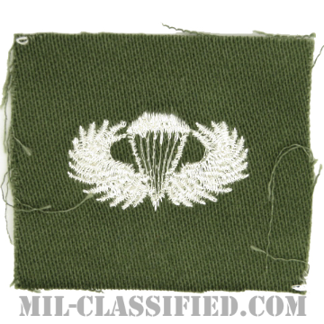 空挺章 (ベーシック)（Parachutist Badge, Basic）[カラー/パッチ]画像
