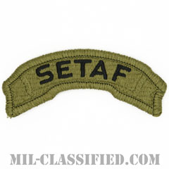 南ヨーロッパタスクフォースタブ（Southern European Task Force(SETAF)Tab）[OCP/メロウエッジ/ベルクロ付パッチ]の画像