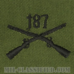 第187歩兵連隊章（187th Infantry Regiment）[サブデュード/兵科章/パッチ/ペア（2枚1組）]画像