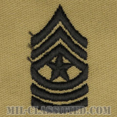 上級曹長（Sergeant Major (SGM)）[デザート/階級章/パッチ/ペア（2枚1組）]画像