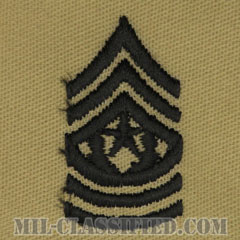 最先任上級曹長（Command Sergeant Major (CSM)）[デザート/階級章/パッチ/ペア（2枚1組）]画像