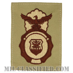 空軍警備隊章 (セキュリティーフォース・セキュリティーポリス)（Security Forces Badge, Security Police Badge）[デザート/パッチ]の画像