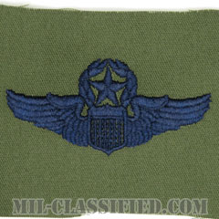 航空機操縦士章 (コマンド・パイロット)（Air Force Command Pilot Badge）[サブデュード/ブルー刺繍/パッチ]画像