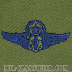 航空機搭乗員章 (将校用マスター・エアクルー)（Air Force Officer Master Aircrew Badge）[サブデュード/ブルー刺繍/パッチ]画像