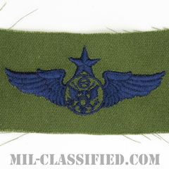 航空機搭乗員章 (下士官用シニア・エアクルー)（Air Force Enlisted Senior Aircrew Badge）[サブデュード/ブルー刺繍/パッチ]画像