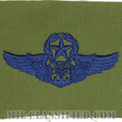 航空士章 (ナビゲーター・マスター)（Navigator/Observer Badge, Master）[サブデュード/ブルー刺繍/パッチ]画像