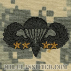戦闘空挺章 (ベーシック) 降下4回（Combat Parachutist Badge, Basic, Four Jump）[UCP（ACU）/パッチ]画像