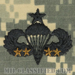 戦闘空挺章 (シニア) 降下4回（Combat Parachutist Badge, Senior, Four Jump）[UCP（ACU）/パッチ]画像