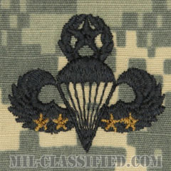 戦闘空挺章 (マスター) 降下4回（Combat Parachutist Badge, Master, Four Jump）[UCP（ACU）/パッチ]の画像