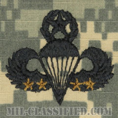 戦闘空挺章 (マスター) 降下4回（Combat Parachutist Badge, Master, Four Jump）[UCP（ACU）/パッチ]画像