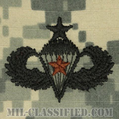戦闘空挺章 (シニア) 降下5回（Combat Parachutist Badge, Senior, Five Jump）[UCP（ACU）/パッチ]画像