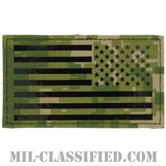 星条旗 NWU Type3 AOR2（リバース）（USA Flag (Reversed)）[IR（赤外線）反射素材/ベルクロ付パッチ]画像