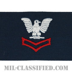 二等兵曹（レッド）（Petty Officer Second Class）[カバーオール/海軍階級章/生地テープパッチ/ペア（2枚1組）]画像