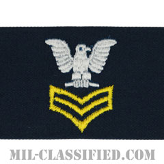 一等兵曹（ゴールド）（Petty Officer First Class, Good conduct）[カバーオール/海軍階級章/生地テープパッチ/ペア（2枚1組）]画像