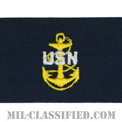 上等兵曹（Chief Petty Officer）[カバーオール/海軍階級章/生地テープパッチ/ペア（2枚1組）]画像