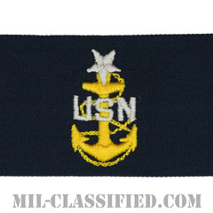 上級上等兵曹（Senior Chief Petty Officer）[カバーオール/海軍階級章/生地テープパッチ/ペア（2枚1組）]画像