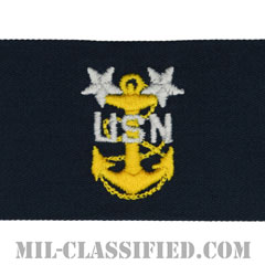 最先任上等兵曹（Master Chief Petty Officer）[カバーオール/海軍階級章/生地テープパッチ/ペア（2枚1組）]画像