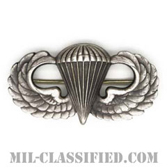 空挺章 (ベーシック)（Parachutist Badge, Basic）[カラー/燻し銀/ピンバック/バッジ/レプリカ]の画像