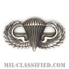 空挺章 (ベーシック)（Parachutist Badge, Basic）[カラー/燻し銀/ピンバック/バッジ/レプリカ]画像