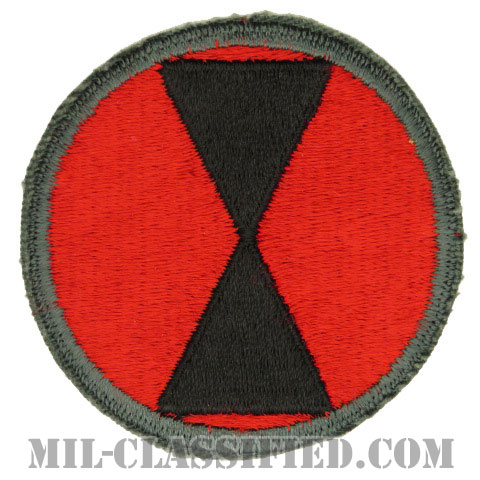 第7歩兵師団（7th Infantry Division）[カラー/カットエッジ/パッチ]の画像