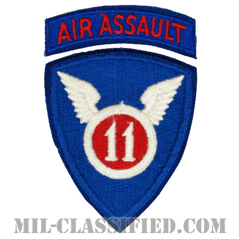 第11空中突撃師団（11th Air Assault Division）[カラー/カットエッジ/パッチ/エアアサルトタブ付]画像