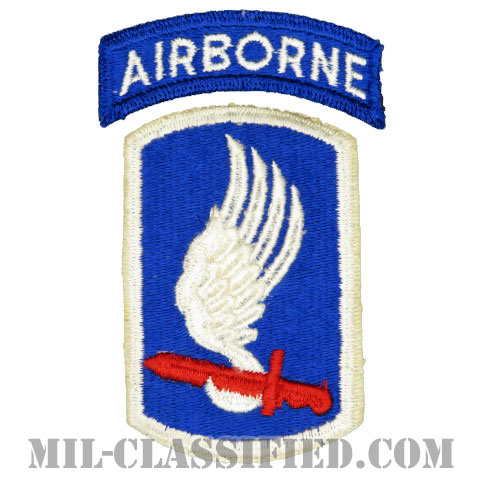 第173空挺旅団（173rd Airborne Brigade）[カラー/カットエッジ/パッチ/エアボーンタブ付]の画像