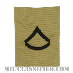 上等兵（Private First Class (PFC)）[デザート/ゴアテックスパーカー用スライドオン階級章]の画像