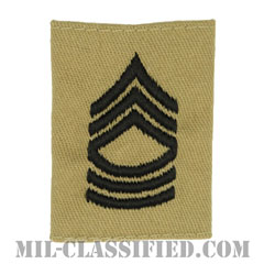 曹長（Master Sergeant (MSG)）[デザート/ゴアテックスパーカー用スライドオン階級章]の画像