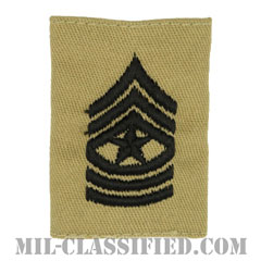 上級曹長（Sergeant Major (SGM)）[デザート/ゴアテックスパーカー用スライドオン階級章]の画像