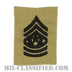 最先任上級曹長（Command Sergeant Major (CSM)）[デザート/ゴアテックスパーカー用スライドオン階級章]の画像