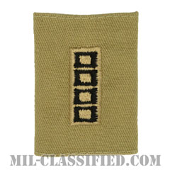 准尉 (MW4/CW5)（Master Warrant Officer/Chief Warrant Officer 5）[デザート/ゴアテックスパーカー用スライドオン階級章（1988-2004）]の画像