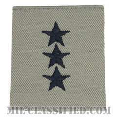 中将（Lieutenant General (LTG)）[ABU/ゴアテックスパーカー用スライドオン空軍階級章]の画像