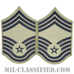 最上級曹長（Chief Master Sergeant）[ABU/メロウエッジ/空軍階級章/Large（男性用）/パッチ/ペア（2枚1組）]画像