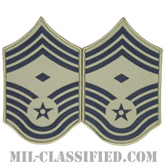 先任最上級曹長（First Sergeant (E-9)）[ABU/メロウエッジ/空軍階級章/Large（男性用）/パッチ/ペア（2枚1組）]画像